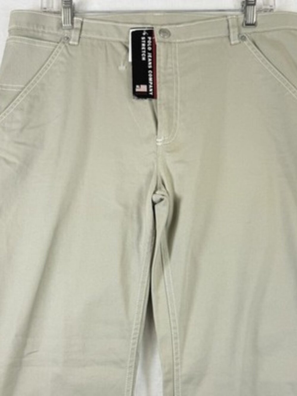 Vintage Polo Ralph Lauren Jeans Company Pants 12 Beige Deadstock Y2K New NWT